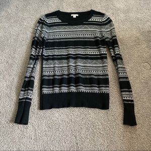 Black tribal sweater